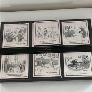 The New Yorker Assorted Set of Cocktail Napkins - Black and White